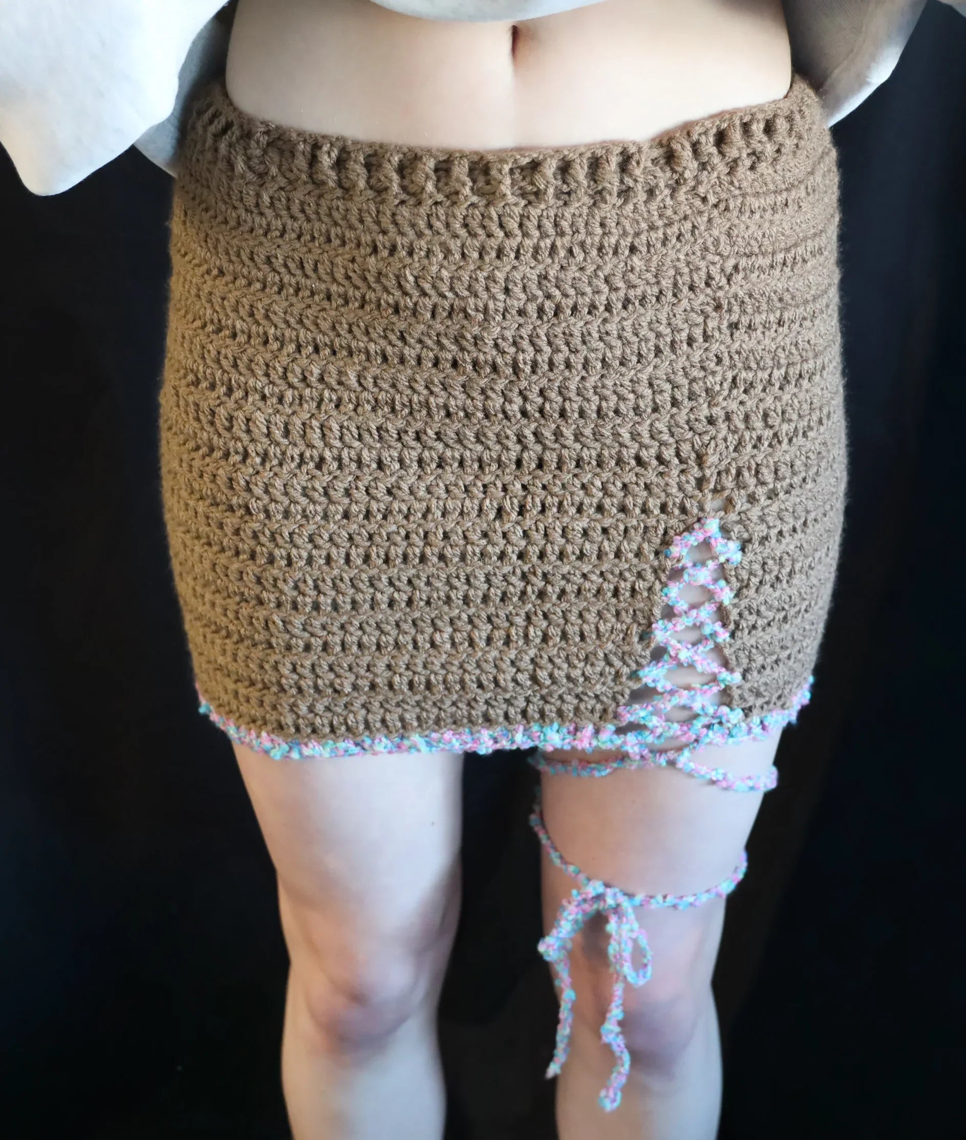 Vintage✨Crochet Remake Wrap Skirt Handmade Crochet Wrap Skirt - Boho Beach Festival Wear – YZ Crochet